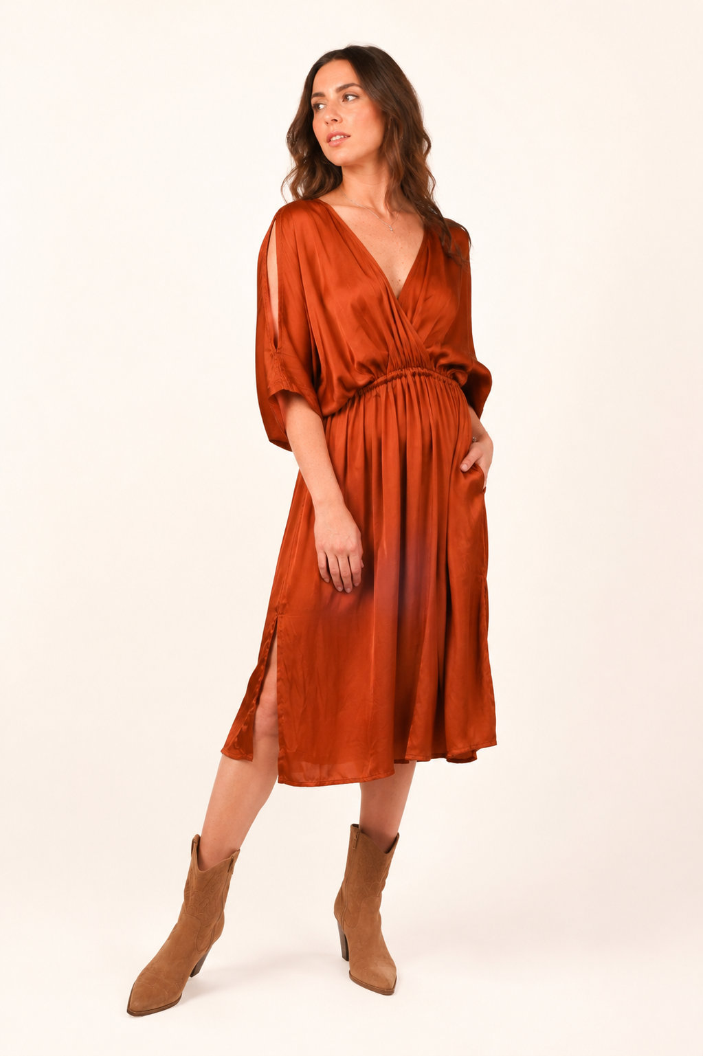 The Silky Wrap Dress