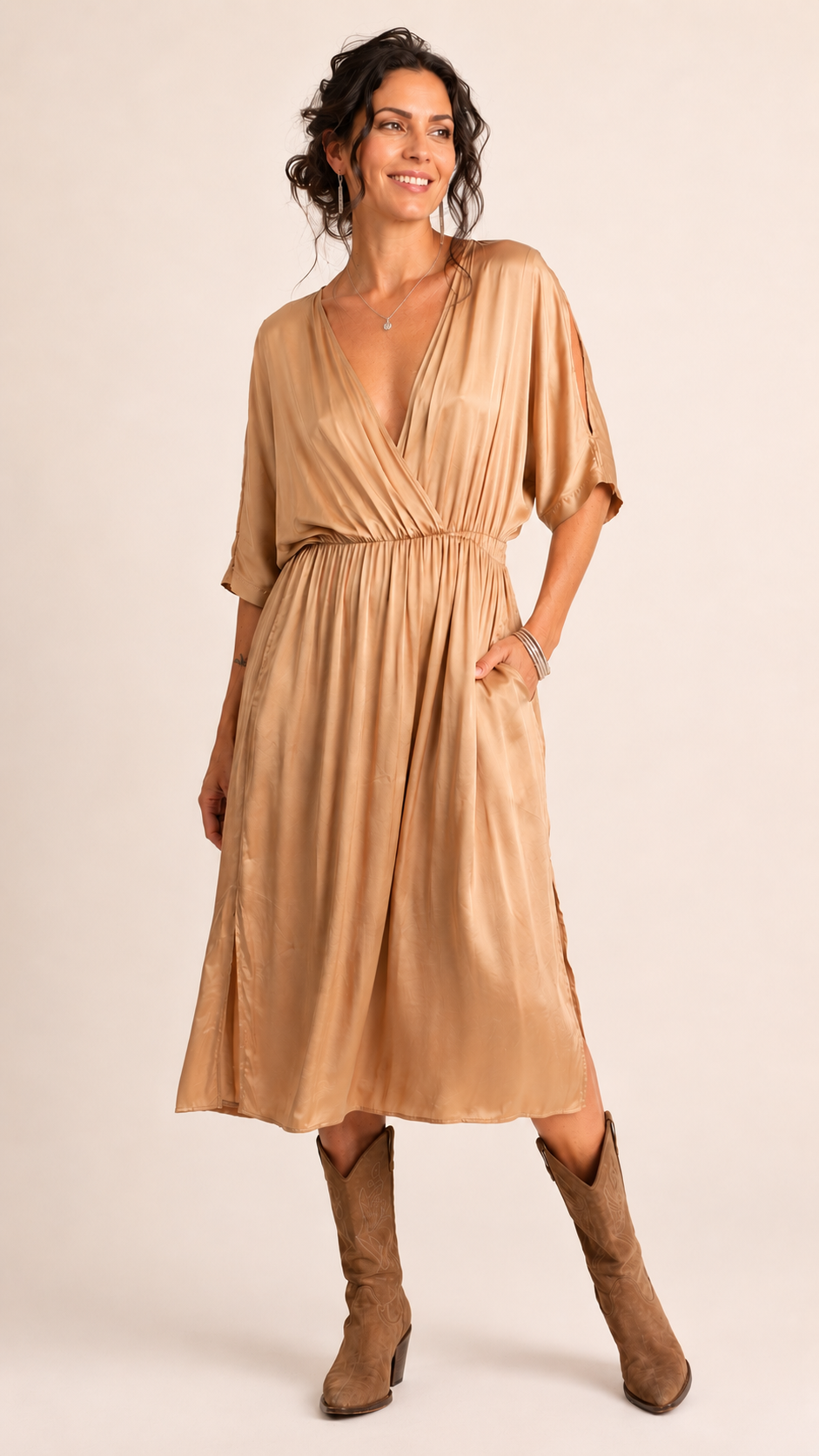 The Silky Wrap Dress