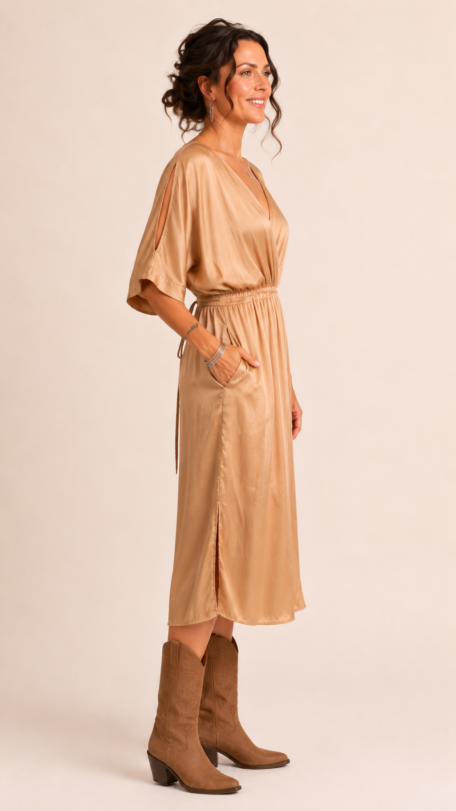 The Silky Wrap Dress
