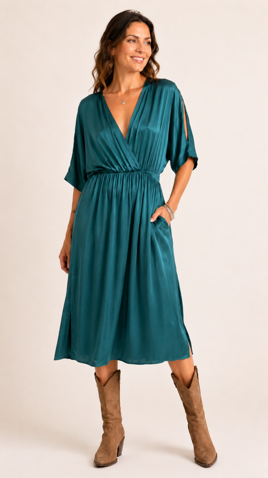 The Silky Wrap Dress